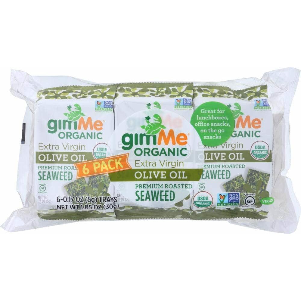 Gimme Snacks Gimme Organic Premium Roasted Seaweed Extra Virgin Olive Oil 6x0.17oz, 1.05 oz