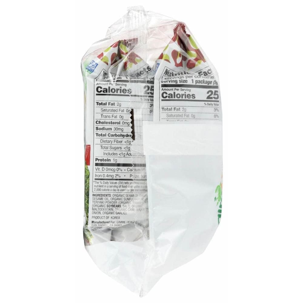 GIMME Gimme Premium Organic Seaweed Teriyaki, 1.05 Oz