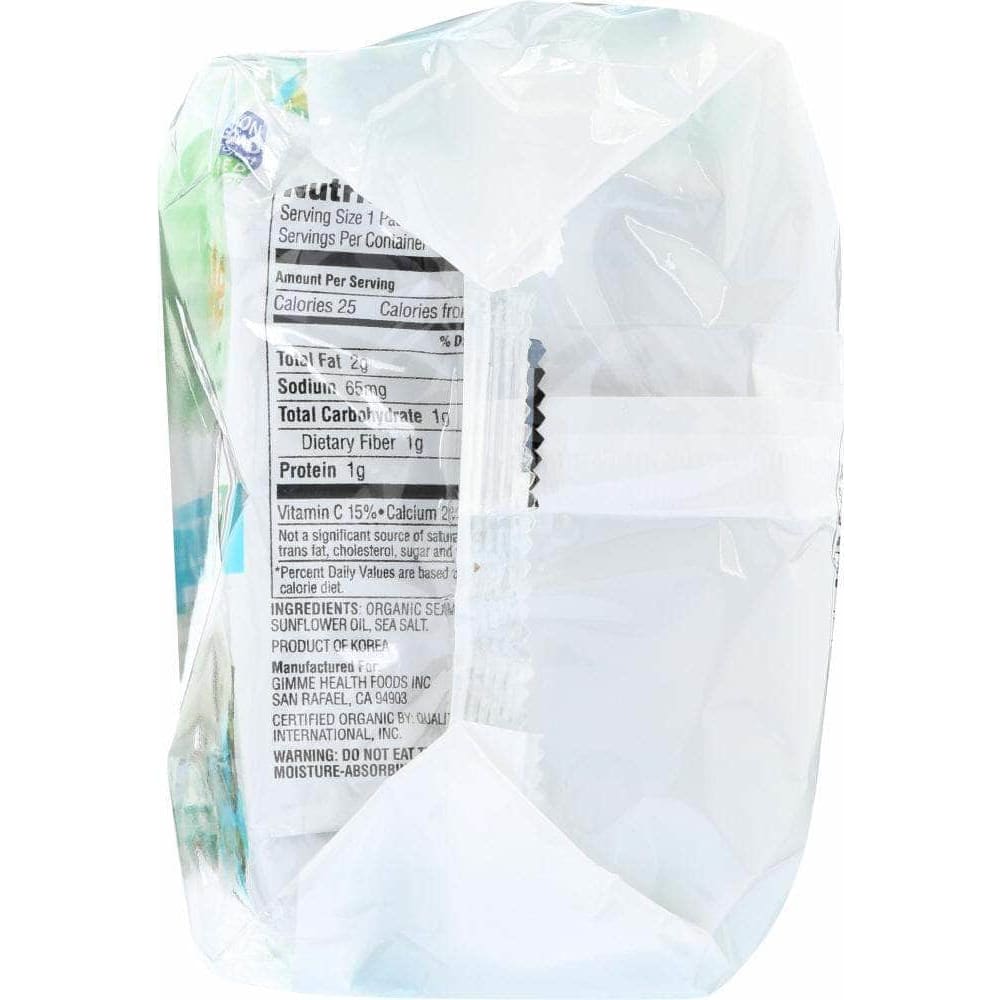 Gimme Gimme Seaweed Roasted Sea Salt Organic, 1.05 oz