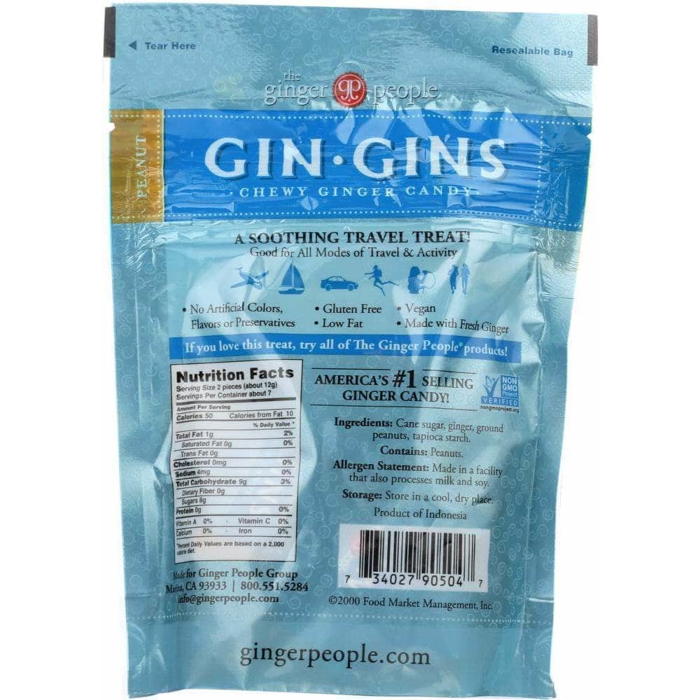 The Ginger People Ginger People Gin Gins Peanut Chewy Ginger Candy, 3 oz