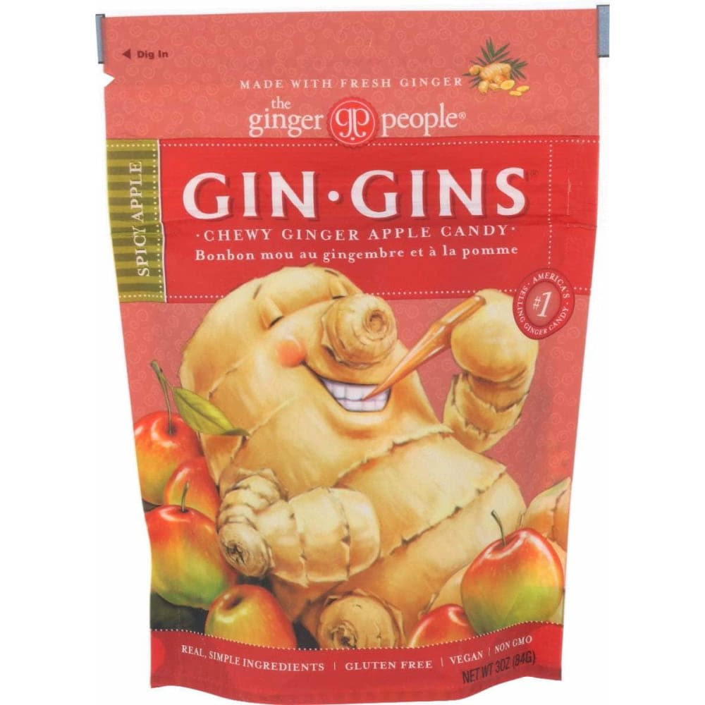 GINGER PEOPLE GINGER PEOPLE Gin Gins Spicy Apple Ginger Chews, 3 oz