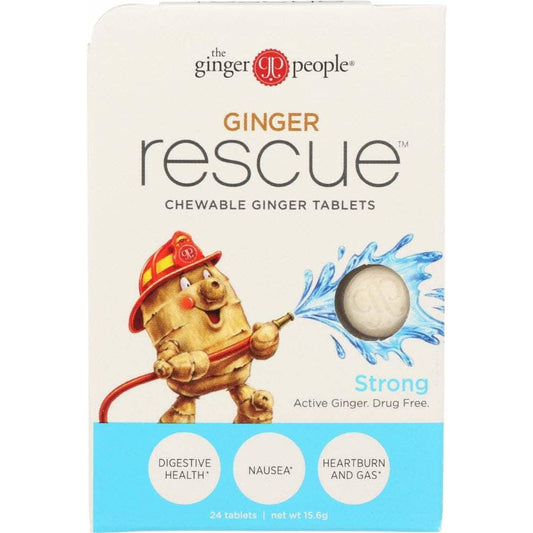 THE GINGER PEOPLE Ginger People Ginger Rescue Chewable Ginger Strong Tablets, 0.55 Oz