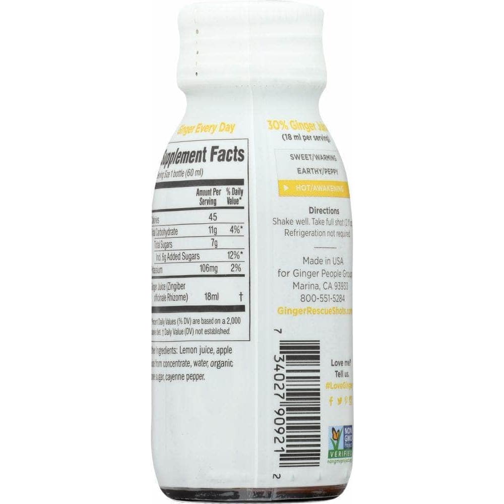 The Ginger People Ginger People Rescue Ginger Shots Lemon & Cayenne, 2 oz