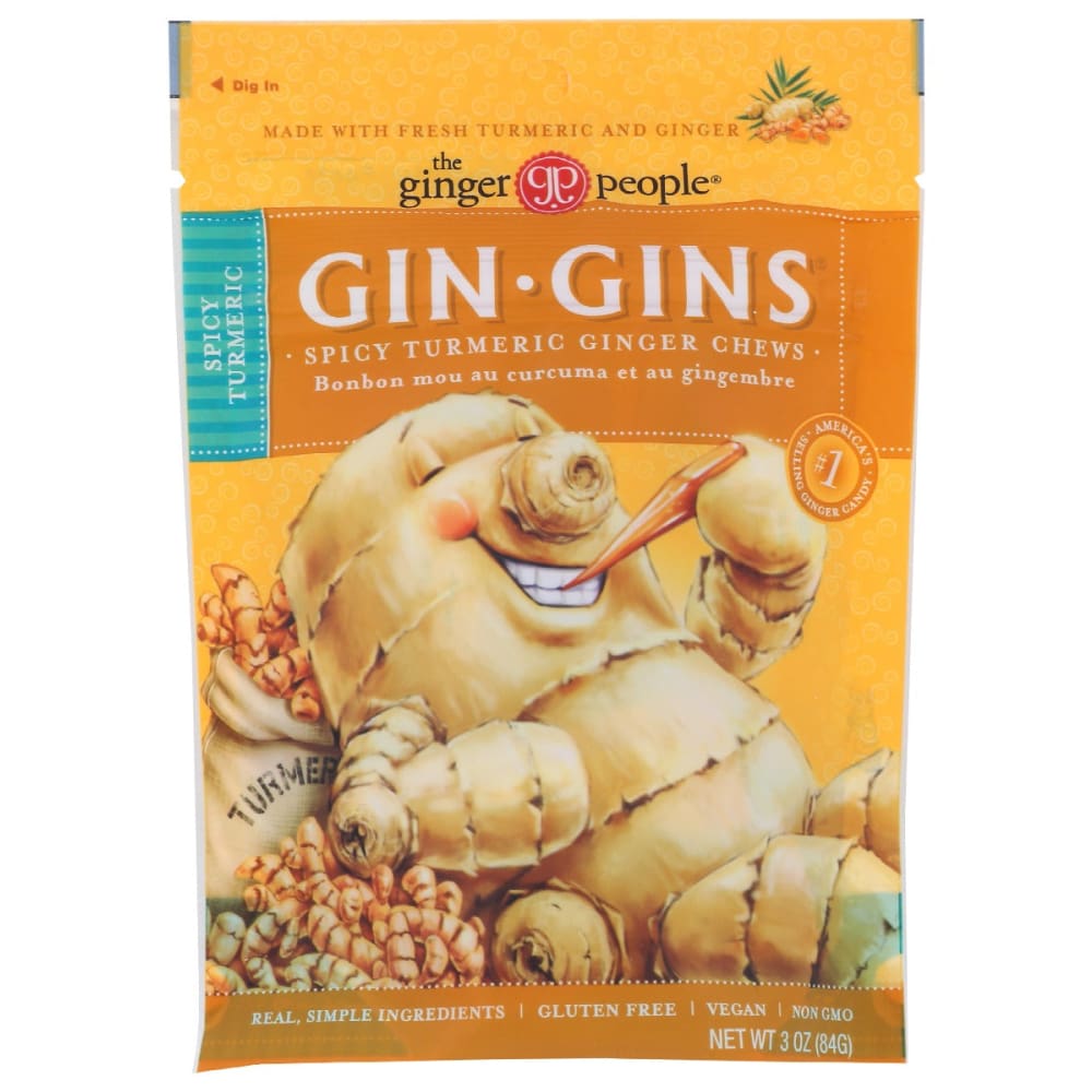 GINGER PEOPLE: Spicy Turmeric Ginger Chew 3 oz - Grocery > Chocolate Desserts and Sweets > Candy - GINGER PEOPLE