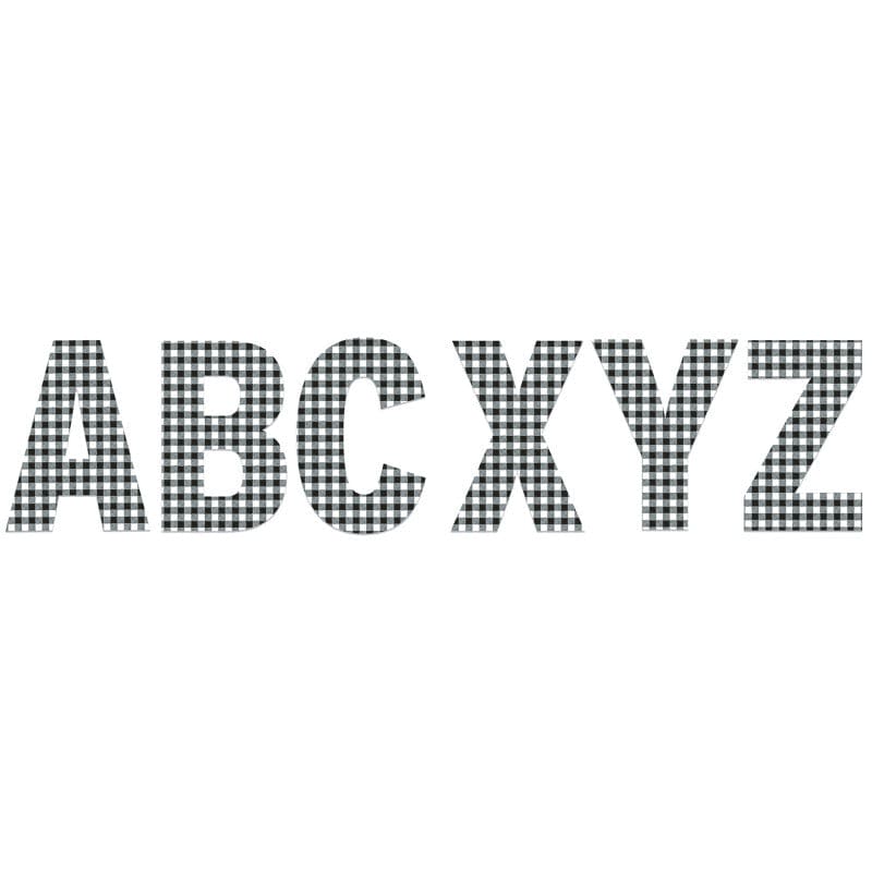 Gingham Jumbo 7In Deco Letters (Pack of 6) - Letters - Eureka