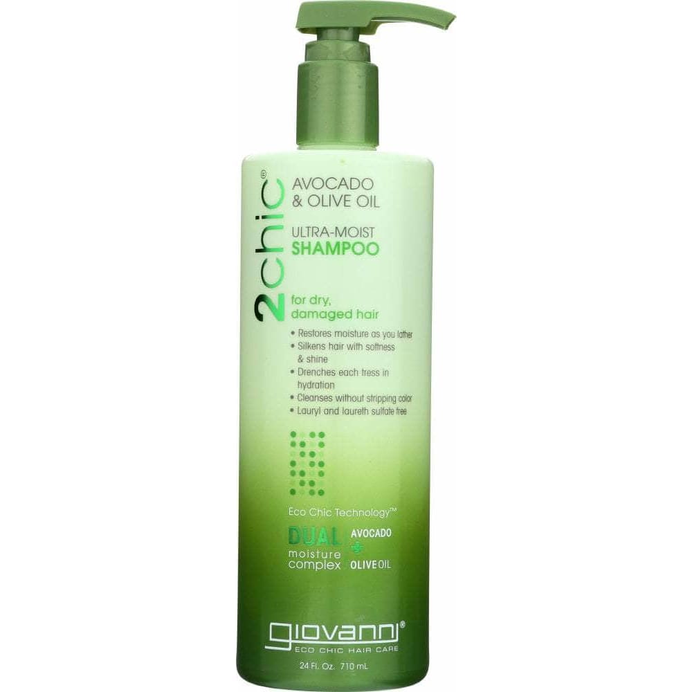 Giovanni Giovanni Cosmetics 2Chic Avocado & Olive Oil Ultra-Moist Shampoo, 24 oz
