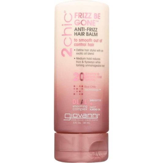 GIOVANNI Giovanni Cosmetics 2Chic Frizz Be Gone Hair Balm Shea Butter & Sweet Almond Oil, 5 Oz