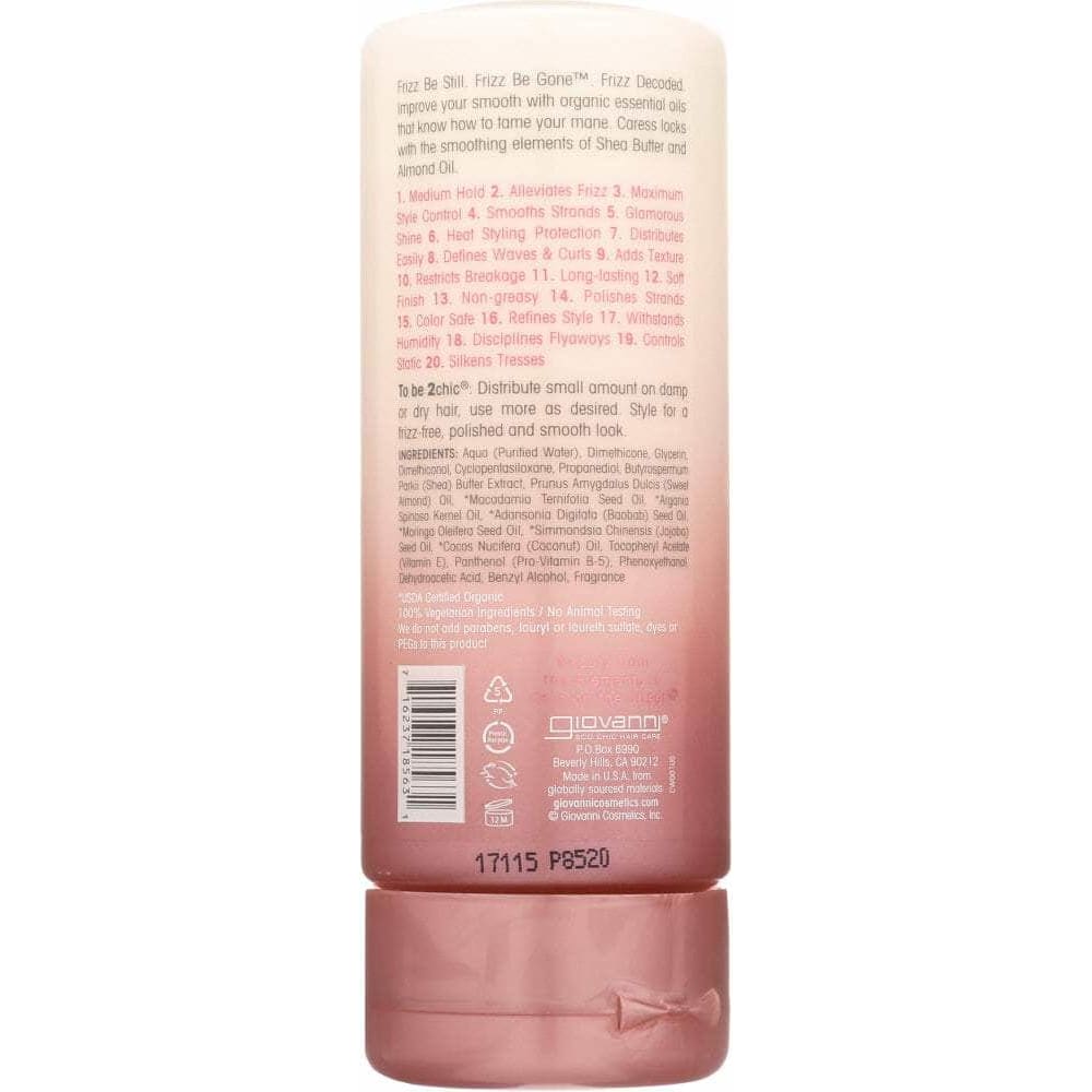 GIOVANNI Giovanni Cosmetics 2Chic Frizz Be Gone Hair Balm Shea Butter & Sweet Almond Oil, 5 Oz