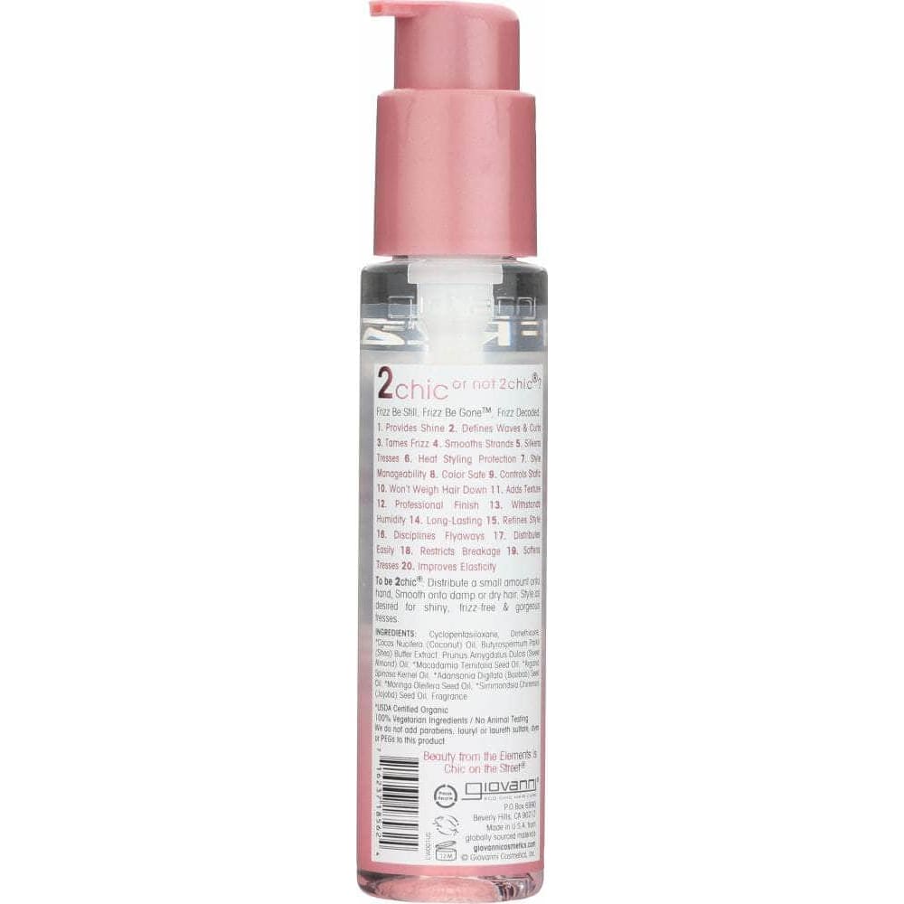 GIOVANNI Giovanni Cosmetics 2Chic Frizz Be Gone Polishing Serum Shea Butter & Sweet Almond Oil, 2.75 Oz