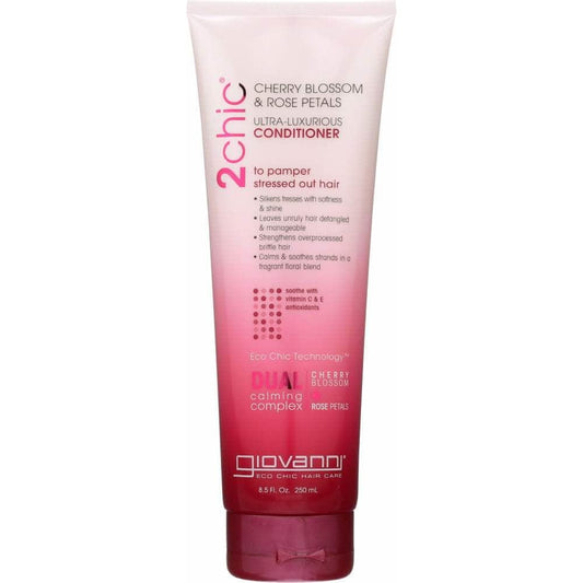 GIOVANNI Giovanni Cosmetics 2Chic Ultra-Luxurious Conditioner Cherry Blossom & Rose Petals, 8.5 Oz