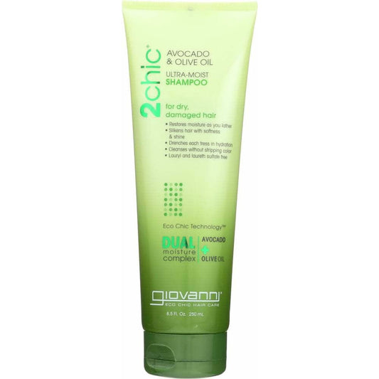 GIOVANNI Giovanni Cosmetics 2Chic Ultra-Moist Shampoo Avocado & Olive Oil, 8.5 Oz