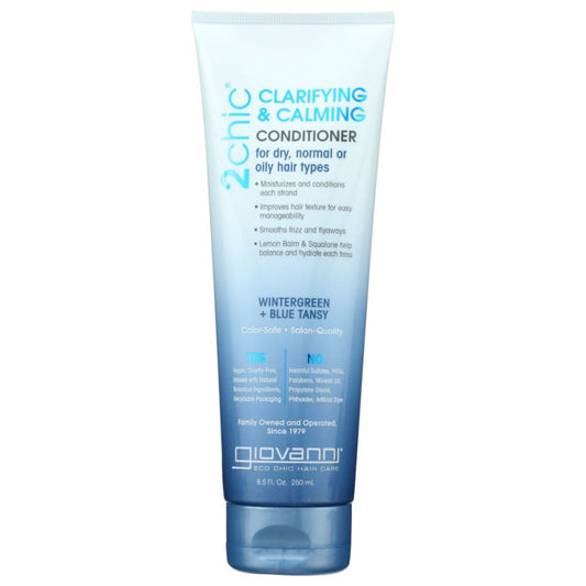 GIOVANNI COSMETICS: Conditioner Clarify Calm 8.5 OZ (Pack of 4) - Beauty & Body Care > Hair Care > Conditioner - GIOVANNI COSMETICS