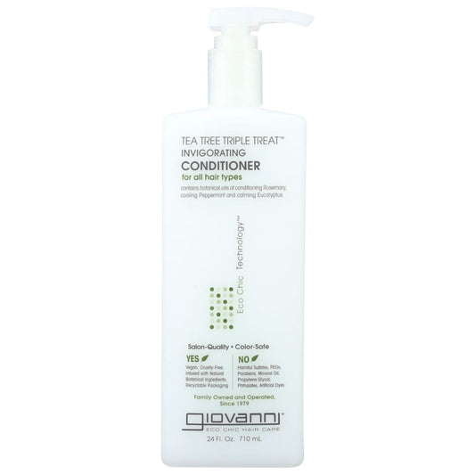 GIOVANNI COSMETICS: Conditioner Tea Tree Triple Treat 24 oz - Beauty & Body Care > Hair Care > Conditioner - GIOVANNI COSMETICS