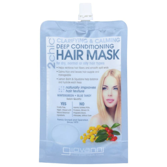 GIOVANNI COSMETICS: Mask Hair Clarifying Calm 1.75 oz (Pack of 5) - Beauty & Body Care > Hair Care - GIOVANNI COSMETICS