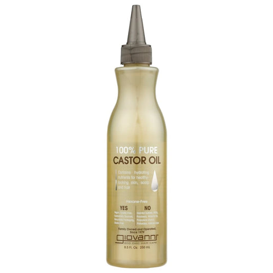 GIOVANNI COSMETICS: Pure Smoothing Castor Oil 8.5 oz (Pack of 4) - Beauty & Body Care > Hair Care > Hair & Scalp Treatments - GIOVANNI