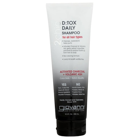 GIOVANNI COSMETICS: Shampoo 2Chic Dtox Daily 8.5 oz (Pack of 4) - Beauty & Body Care > Hair Care > Shampoo & Shampoo Combinations - GIOVANNI