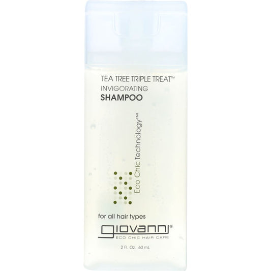 GIOVANNI COSMETICS: Shampoo Ttree Trpl Treat 2 oz (Pack of 6) - Beauty & Body Care > Hair Care > Shampoo & Shampoo Combinations - GIOVANNI