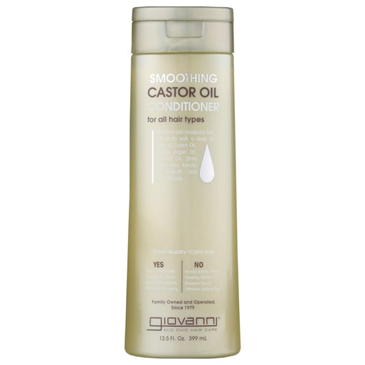 GIOVANNI COSMETICS: Smoothing Castor Oil Conditioner 13.5 oz (Pack of 3) - Beauty & Body Care > Hair Care > Conditioner - GIOVANNI COSMETICS