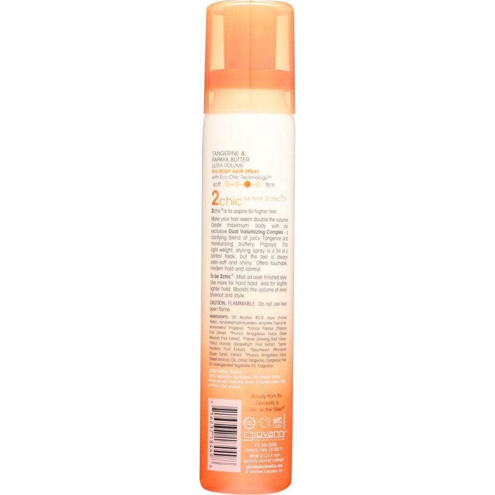 Giovanni Giovanni Cosmetics Tangerine & Papaya Butter Ultra Volume Big Body Hair Spray, 5 oz