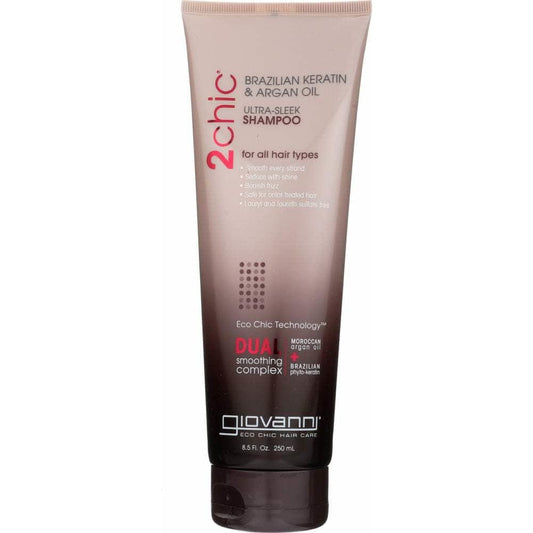 GIOVANNI Giovanni Cosmetics Ultra-Sleek Shampoo Brazilian Keratin & Argan Oil, 8.5 Oz