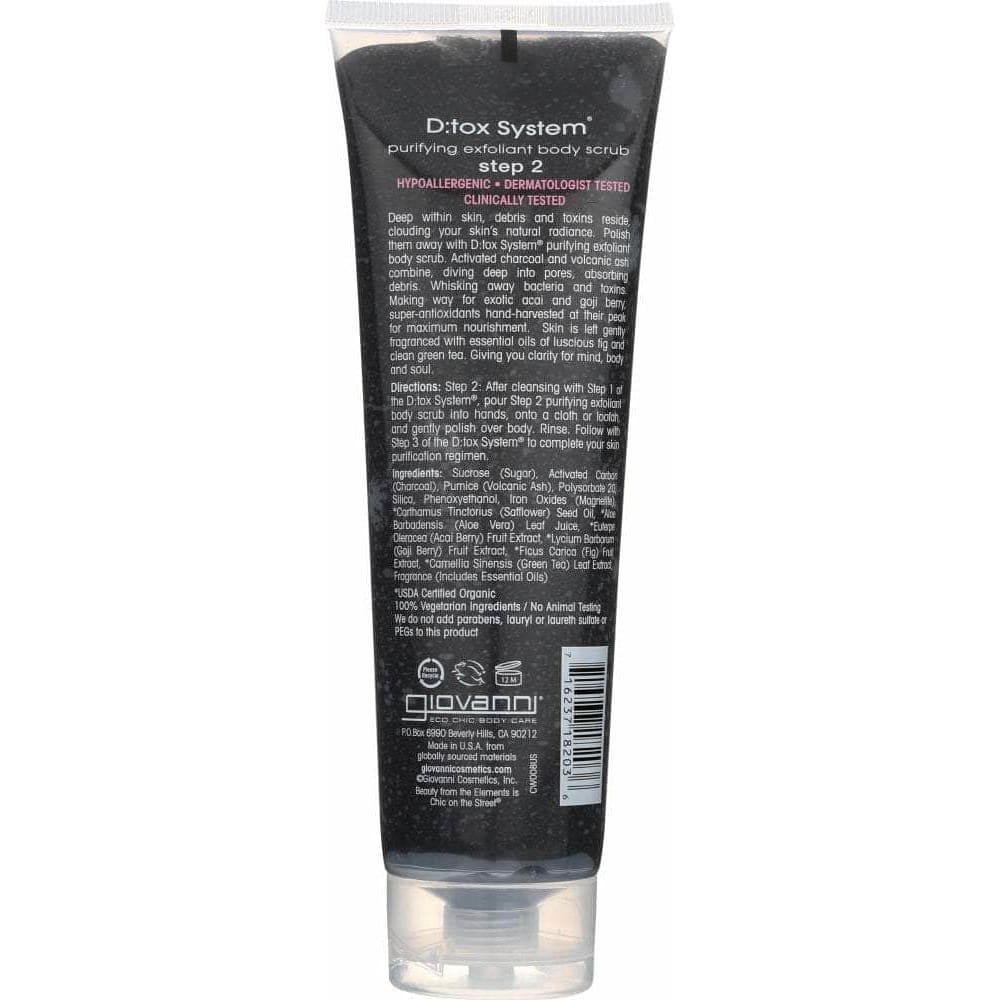 GIOVANNI Giovanni Dtox System Purifying Exfoliant Body Scrub Step 2, 6 Oz