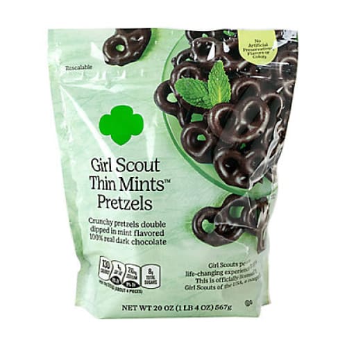 Girl Scouts Thin Mints Pretzels 20 oz. - Home/Grocery/Snacks/Snacks For Kids/ - Girl Scouts