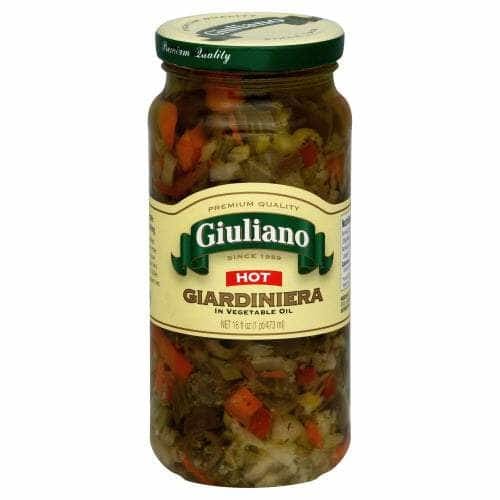GIULIANO GIULIANO Giardiniera Hot In Vegetable Oil, 16 oz