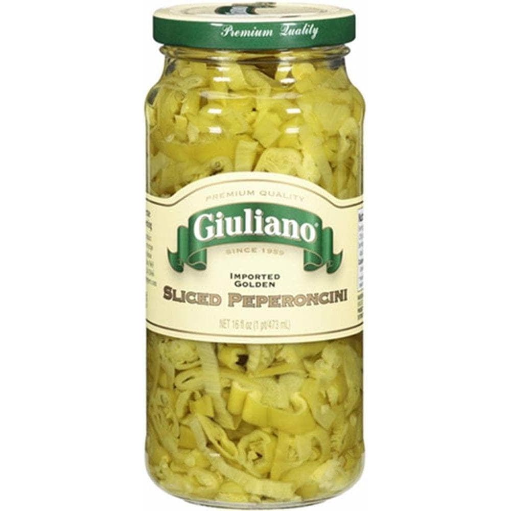 Giuliano Giuliano Golden Sliced Greek Peperoncini, 16 oz