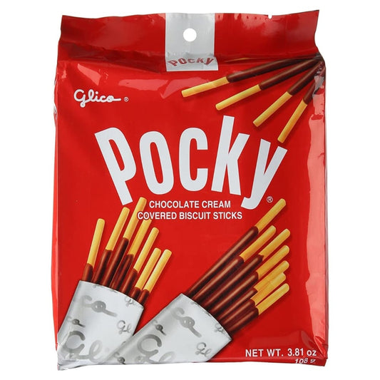 GLICO: Pocky Chocolate Cream Covered Biscuit Sticks 3.81 oz (Pack of 4) - Grocery > Snacks > Cookies - GLICO