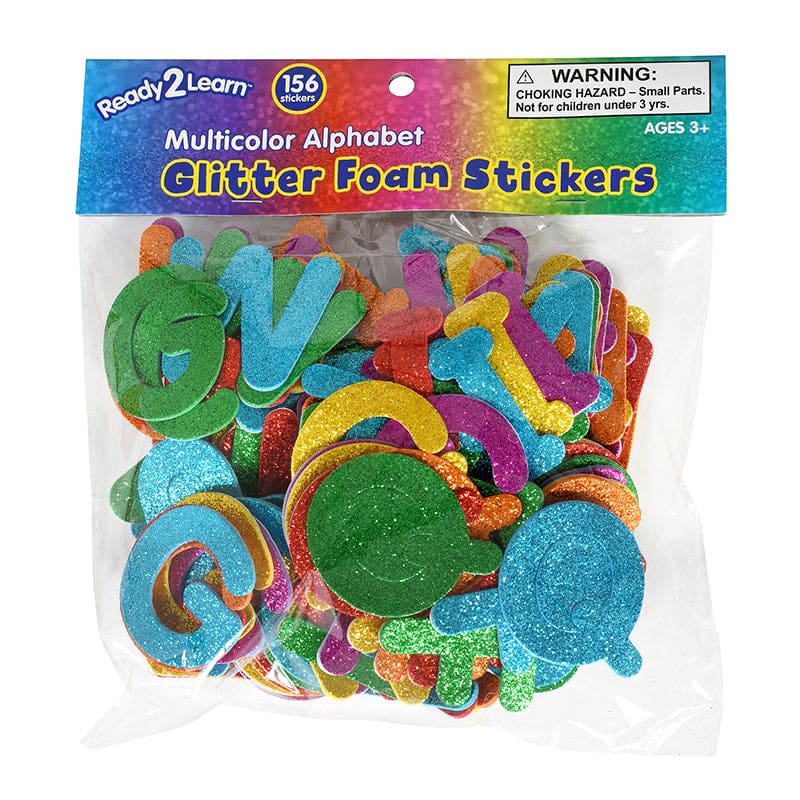 Glitter Foam Sticker Alphabet Multi (Pack of 6) - Stickers - Learning Advantage