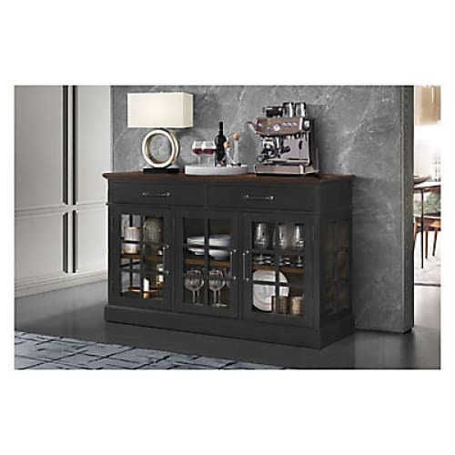 Global Furniture Taylor Buffet - Black and Dark Wood Finish - Home/Furniture/Home Upgrades/ - Global Furniture USA