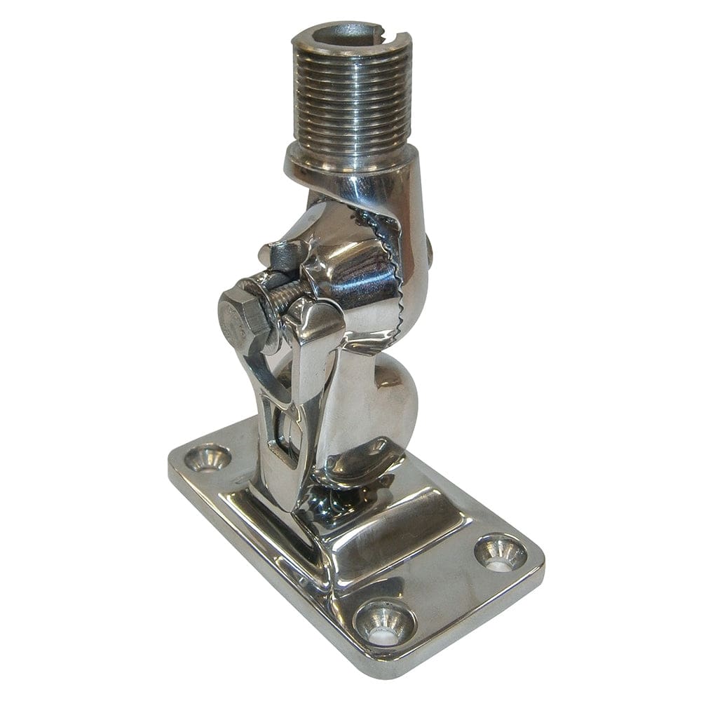 Glomex 4-Way Stainless Steel Ratchet Mount w/ Locking Clip - Glomeasy - Communication | Antenna Mounts & Accessories - Glomex Marine