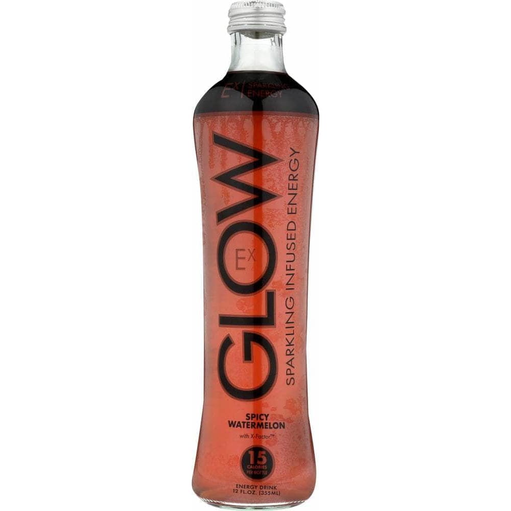 Glory Bee Glow Beverages Sparkling Infused Energy Drink Spicy Watermelon, 12 fl oz