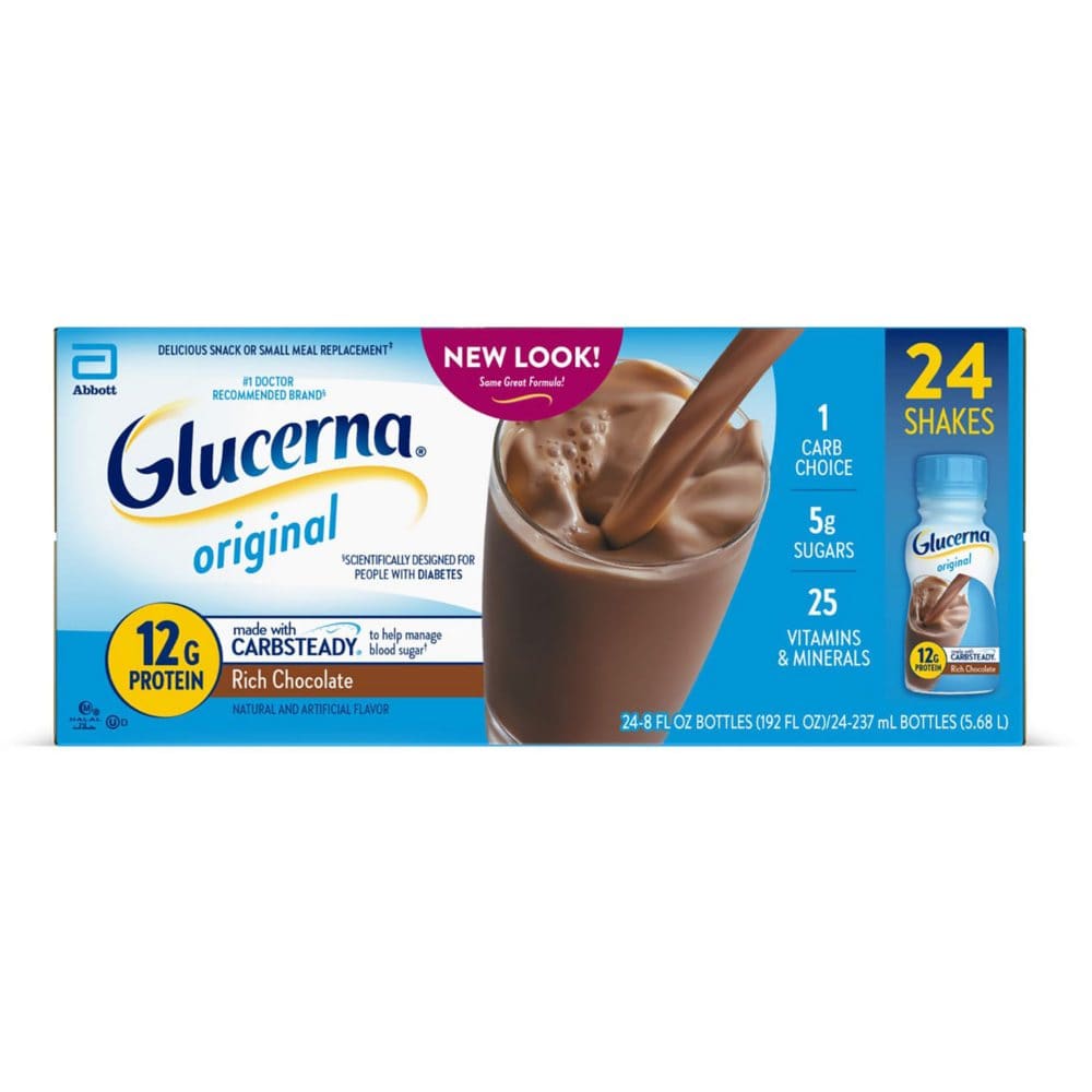 Glucerna Shake Creamy Chocolate Delight (8 fl. oz. 24 pk.) - Nutritional Drinks & Snacks - Glucerna