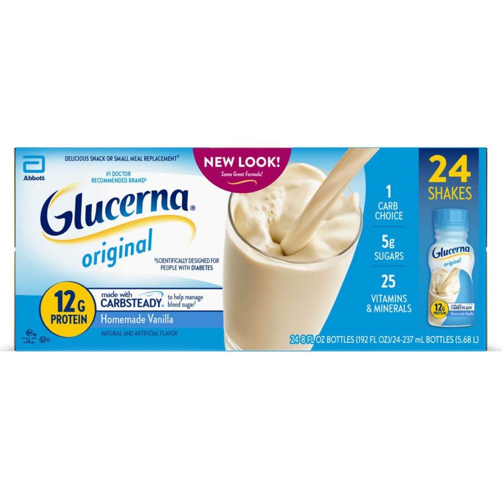 Glucerna Shake Homemade Vanilla (8 fl. oz. 24 ct.) - Diet Nutrition & Protein - Glucerna