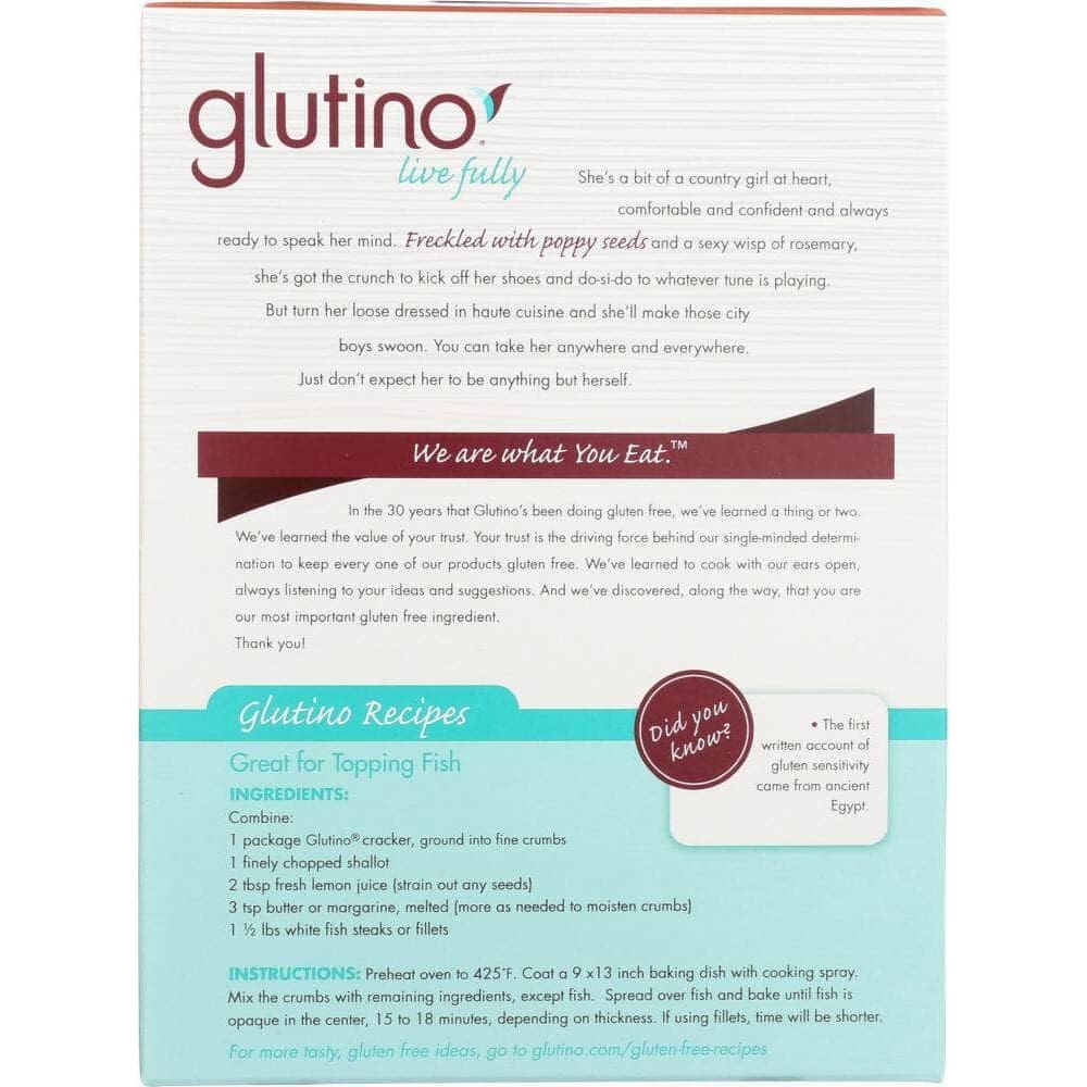 Glutino Glutino Gluten Free Crackers Multigrain, 4.4 oz