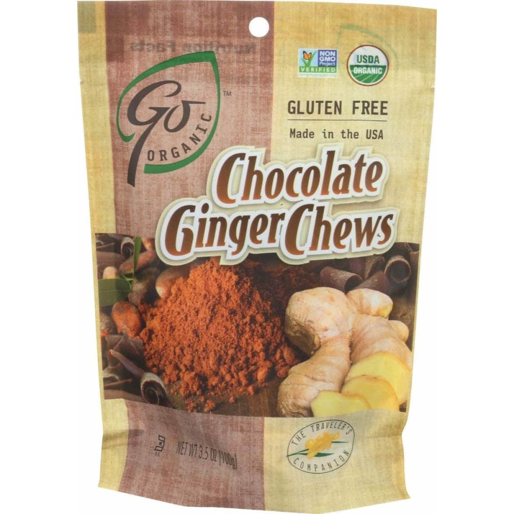GO ORGANIC Grocery > Chocolate, Desserts and Sweets > Candy GO ORGANIC: Chocolate Ginger Chews, 3.5 oz
