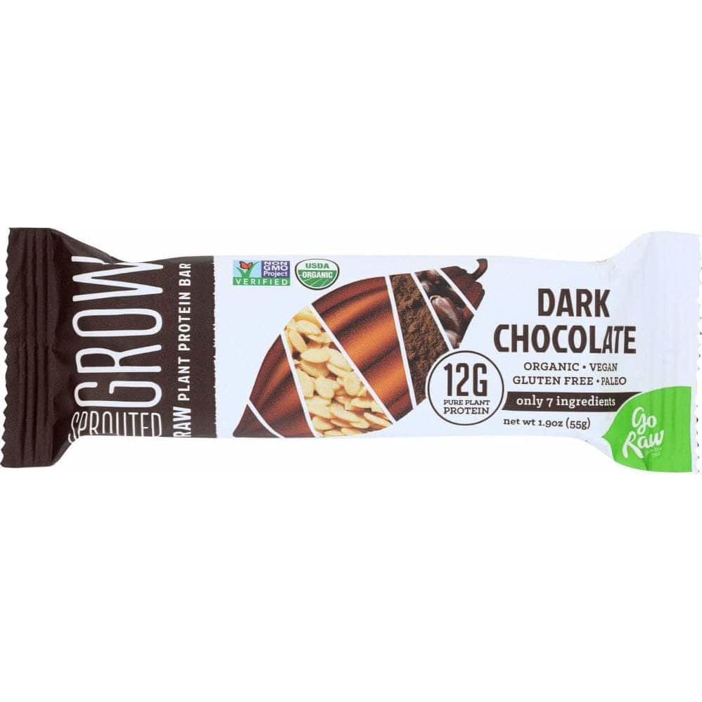 Grow Bars Go Raw Dark Chocolate Protein Bar Organic, 1.9oz