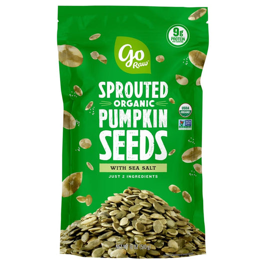 Go Raw Organic Sprouted Pumpkin Seeds with Sea Salt 18 oz. - Go