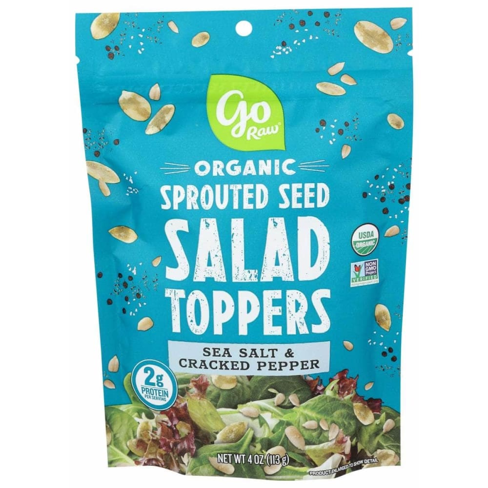 GO RAW Grocery > Snacks > Nuts > Seeds GO RAW Sea Salt and Cracked Pepper Sprouted Salad Toppers, 4 oz
