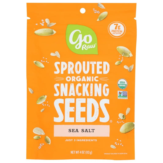 GO RAW: Seeds Snack Sea Salt 4 OZ (Pack of 5) - Nuts > Seeds - GO RAW