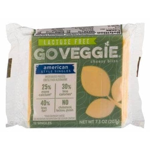 Go Veggie Go Veggie Veggie Slices Yellow American Cheese, 7.30 oz