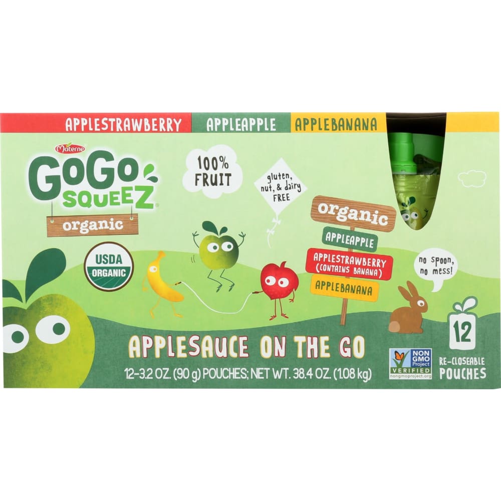 GOGO SQUEEZ: Applesc Pntry Pk3Flv 12Pk 38.4 oz - Beverages > Juices - GOGO SQUEEZ