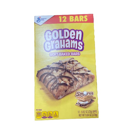 Golden Grahams Soft Baked Chewy Cereal Treat Bars, S'mores, 12 ct