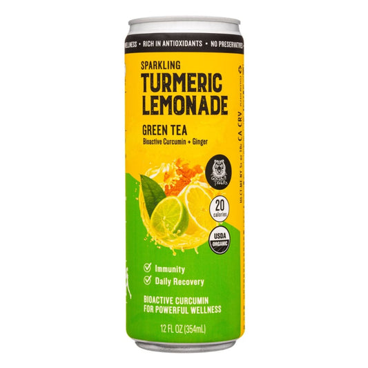 GOLDEN TIGER: Green Tea Turmeric Lemonade 12 fo (Pack of 4) - Grocery > Beverages > Sodas - GOLDEN TIGER