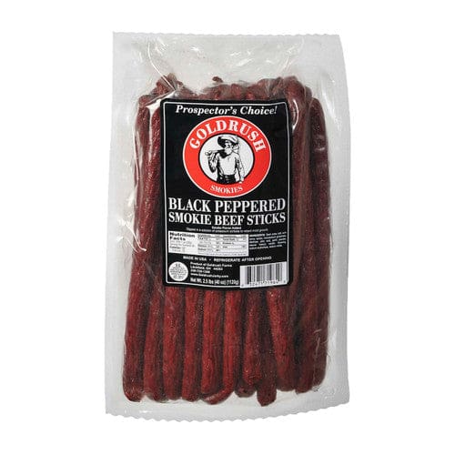 Goldrush Prospector’s Choice Black Peppered Smokie Beef Sticks 2.5lb (Case of 3) - Snacks/Meat Snacks - Goldrush