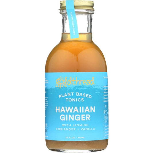 GOLDTHREAD: Plant Based Tonic Hawaiian Ginger 12 oz (Pack of 5) - WATER BOTTLES > Beverages - GOLDTHREAD