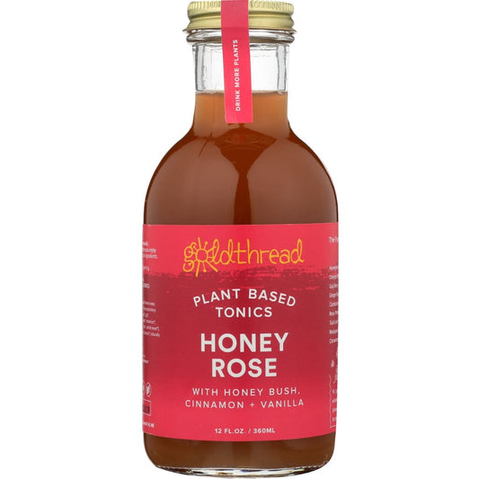 GOLDTHREAD: Plant Based Tonic Honey Rose 12 oz (Pack of 5) - WATER BOTTLES > Beverages - GOLDTHREAD