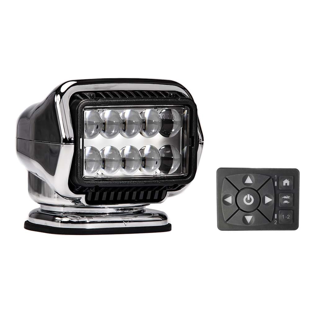 Golight Stryker ST Series Permanent Mount Chrome 12V LED w/ Hard Wired Dash Mount Remote - Lighting | Search Lights - Golight
