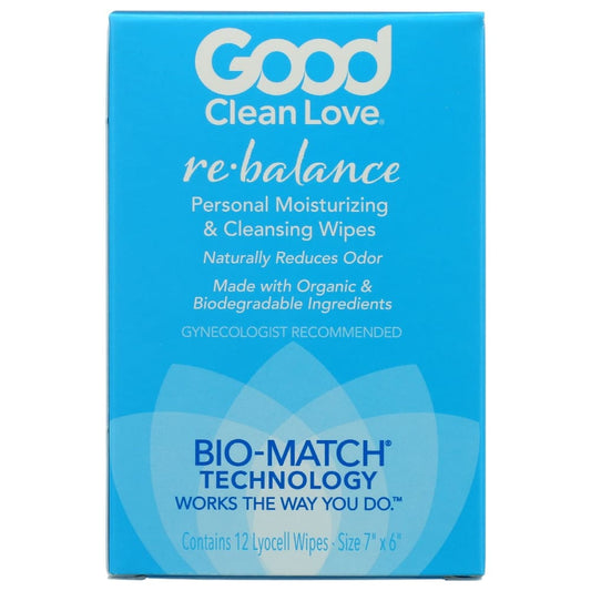 GOOD CLEAN LOVE: Wipes Rebalance Moisturizing 12 ct (Pack of 4) - Personal Care - GOOD CLEAN LOVE